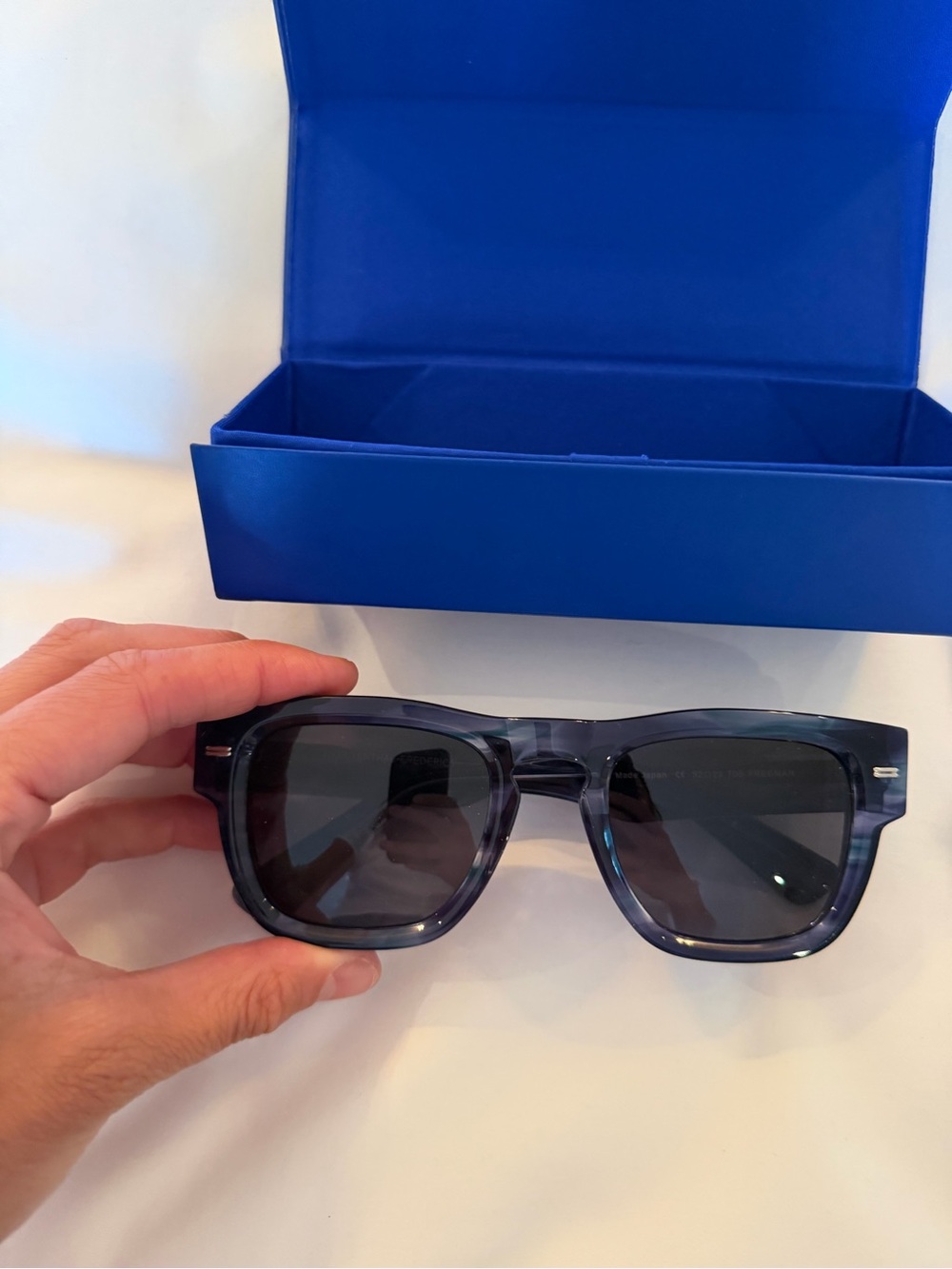Blue Square-Frame Sunglasses for Women